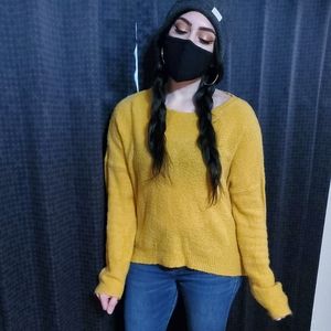 Yellow Cut Out Sweater